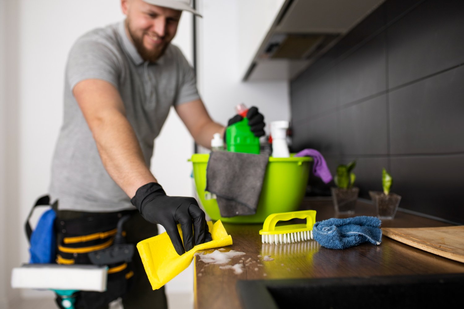 Professional residential cleaning service for a London home