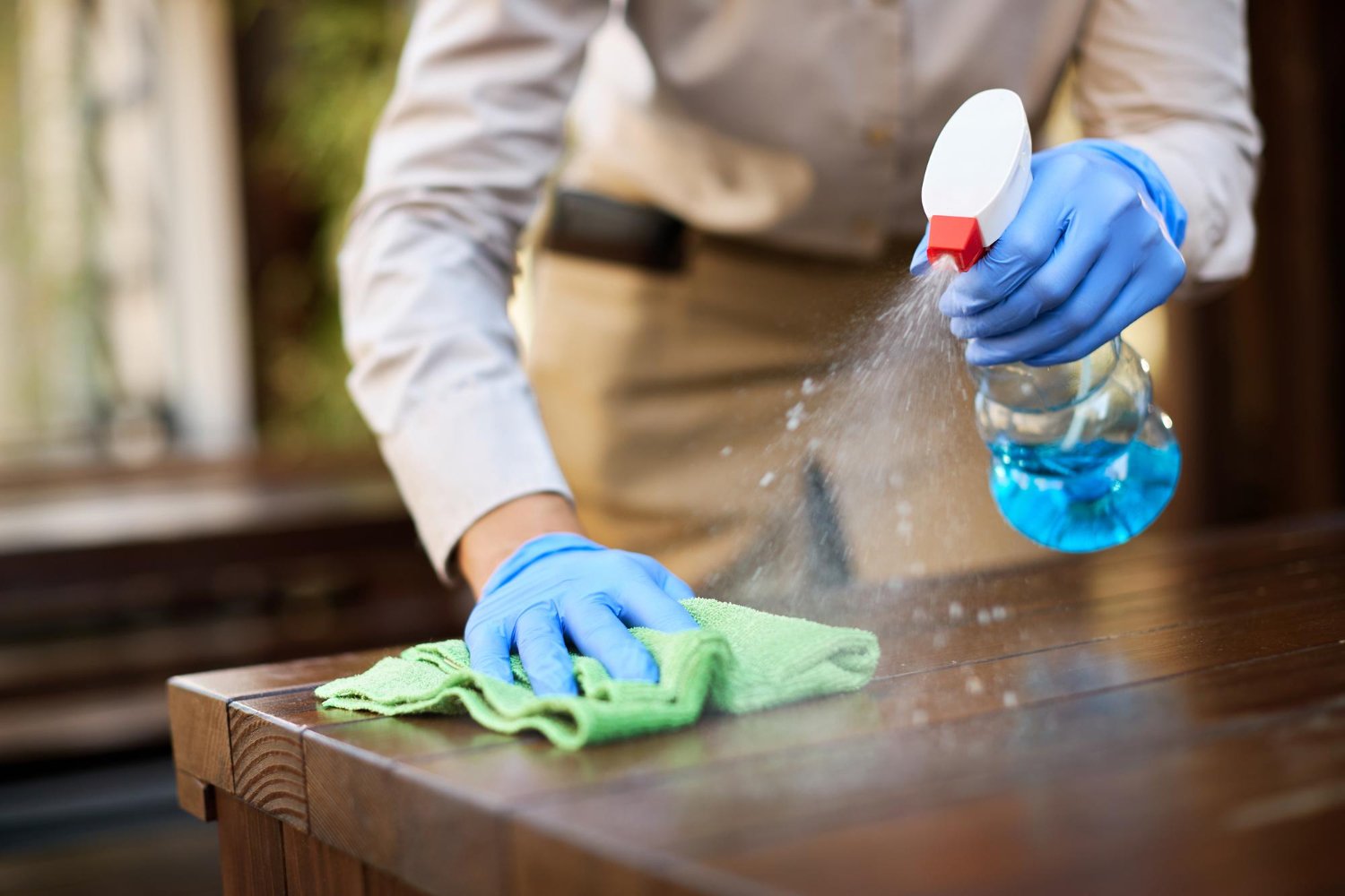 Regular domestic cleaning service in a modern home